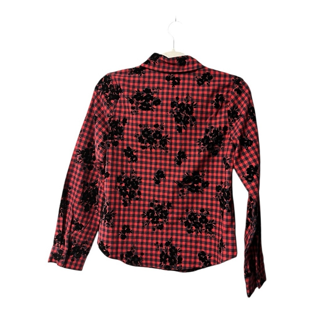 English Factory Gingham and Floral Blouse - Picture 3 of 7
